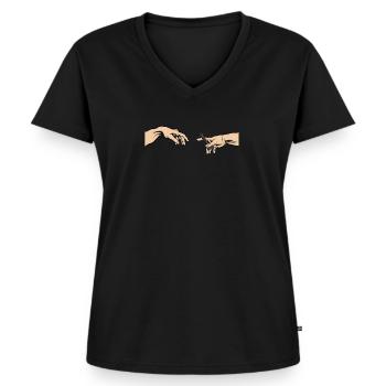 Skak Skabelsen af skak - Premium økologisk T-shirt til kvinder - sort - Foran - AI Model Female 172 light (172cm)