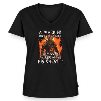 Berserker Rage Fureur imparable des Vikings - T-shirt encolure en V Premium bio Femme - noir - Devant - AI Model Female 172 light (172cm)