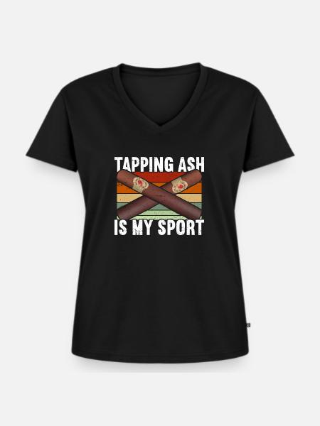 Zigarren Zigarren - Frauen Premium Bio T-Shirt mit V-Ausschnitt - Schwarz
