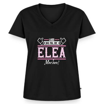 Elea Geschenkidee Geschenk Geburtstag - Frauen Premium Bio T-Shirt mit V-Ausschnitt - Schwarz - Vorne - AI Model Female 172 light (172cm)
