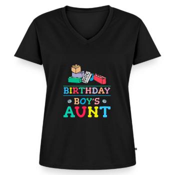 Byggesten til fødselsdagsdrengens tante - Premium økologisk T-shirt til kvinder - sort - Foran - AI Model Female 172 light (172cm)