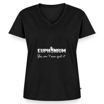Euphonium You Cant Even Spell It Baritone Bass - Frauen Premium Bio T-Shirt mit V-Ausschnitt - Schwarz - Vorne - AI Model Female 172 light (172cm)