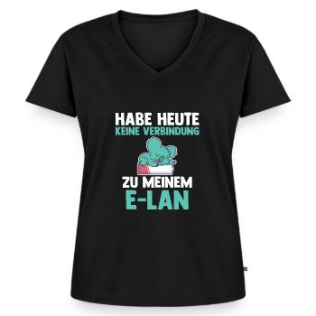 Koala Habe Heute Keine Verbindung Zu Meinem E-Lan - Frauen Premium Bio T-Shirt mit V-Ausschnitt - Schwarz - Vorne - AI Model Female 172 light (172cm)