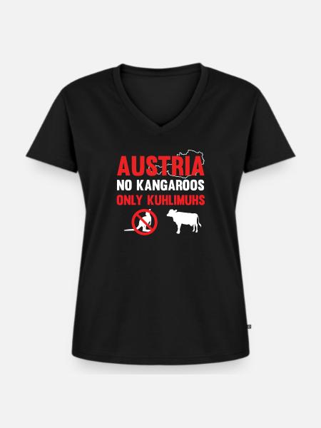 Österreich Austria - Frauen Premium Bio T-Shirt mit V-Ausschnitt - Schwarz