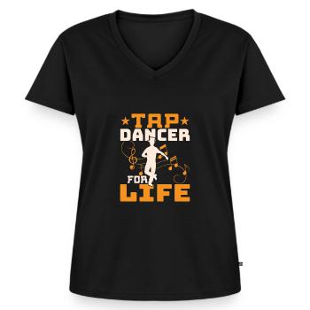 Tap Dancer For Life Tap Dance Tap Dancing - Frauen Premium Bio T-Shirt mit V-Ausschnitt - Schwarz - Vorne - AI Model Female 172 light (172cm)