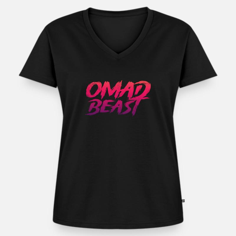 OMAD Beast One Meal A Day Fasting Diet - Women's Premium Organic V-neck T-shirt - black