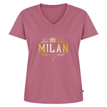 Cerf-volant - T-shirt encolure en V Premium bio Femme - mauve - Devant - AI Model Female 172 dark (172cm)