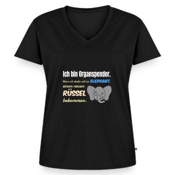 Lustiger versauter Spruch Geschenk - Frauen Premium Bio T-Shirt mit V-Ausschnitt - Schwarz - Vorne - AI Model Female 172 light (172cm)