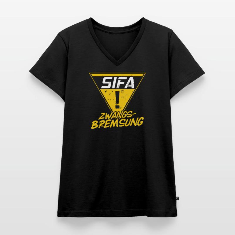 Engine driver train driver SIFA emergency braking Women's Premium Organic V-neck T-shirt