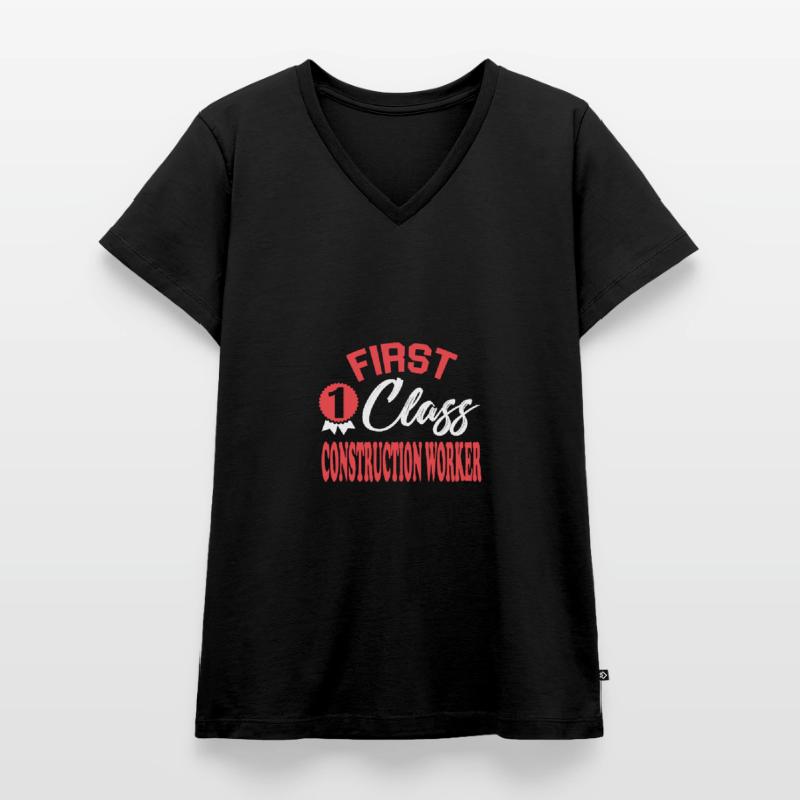 First-class construction worker Women's Premium Organic V-neck T-shirt