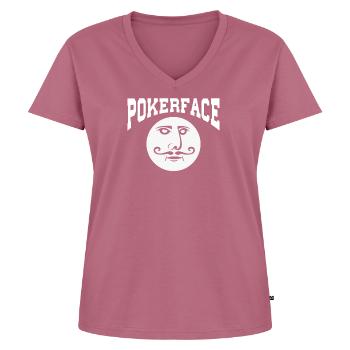 Pokerface König Spielkarte Poker - Frauen Premium Bio T-Shirt mit V-Ausschnitt - Mauve - Vorne - AI Model Female 172 dark (172cm)