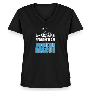Search Rescue Mountain Rescue Repeat Search Rescue - Women's Premium Organic V-neck T-shirt - black - Front - AI Model Female 172 light (172cm)