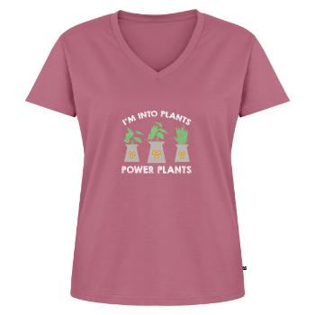 Ingénieur nucléaire dans les centrales, les centrales électriques, drôle - T-shirt encolure en V Premium bio Femme - mauve - Devant - AI Model Female 172 dark (172cm)
