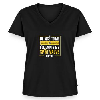 Euphonium Empty My Spit Valve On You Funny - Women's Premium Organic V-neck T-shirt - black - Front - AI Model Female 172 light (172cm)