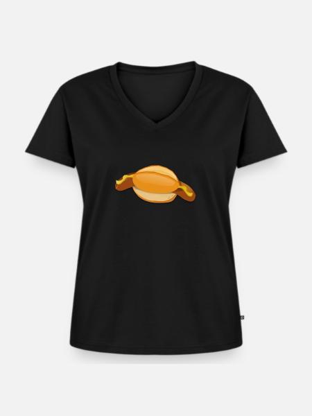 Thüringer Bratwurst Wurst Rostbratwurst - Frauen Premium Bio T-Shirt mit V-Ausschnitt - Schwarz