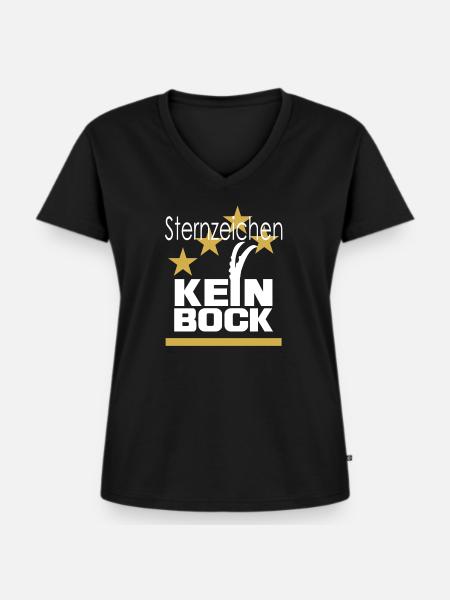 sternzeichen kein bock geschenkidee - Frauen Premium Bio T-Shirt mit V-Ausschnitt - Schwarz