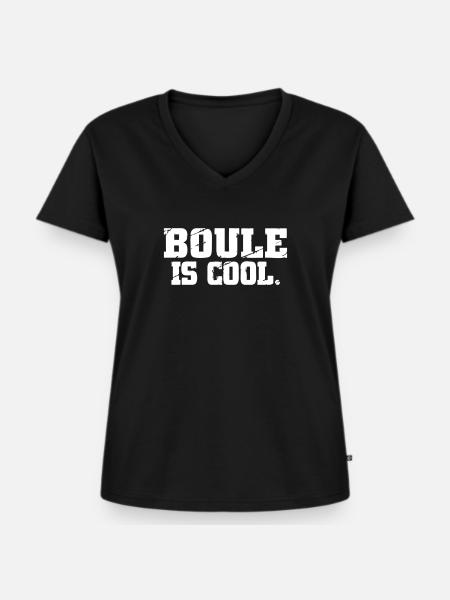 Boule - Frauen Premium Bio T-Shirt mit V-Ausschnitt - Schwarz