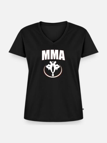 MMA - Frauen Premium Bio T-Shirt mit V-Ausschnitt - Schwarz