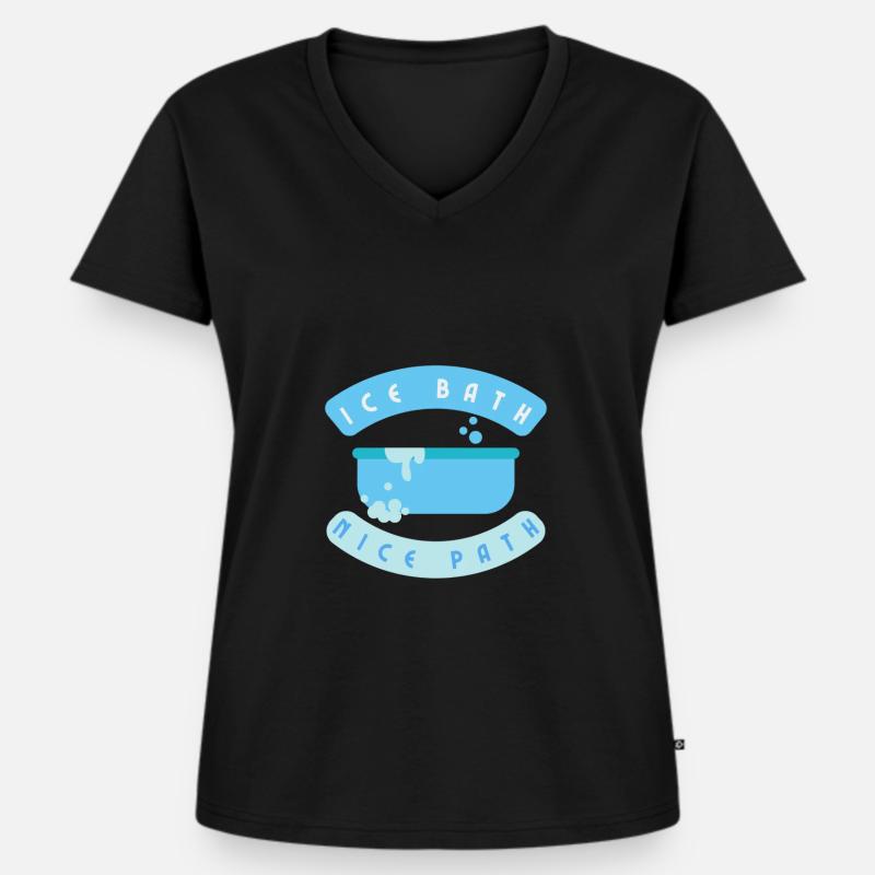 Ice Bath Nice Path - Women's Premium Organic V-neck T-shirt - black