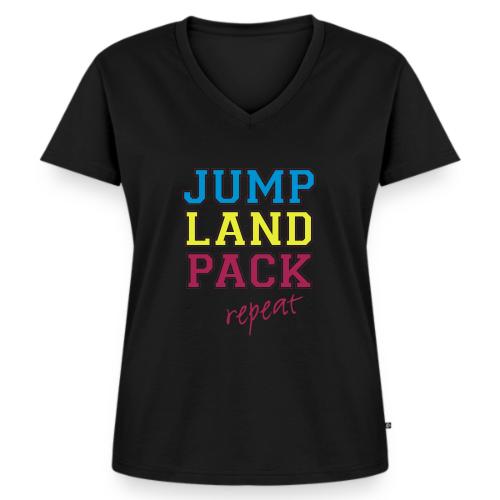 jumplandpack kleur - Vrouwen Premium Bio T-shirt met V-hals
