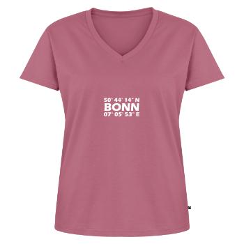 Coordonnées de Bonn - T-shirt encolure en V Premium bio Femme - mauve - Devant - AI Model Female 172 dark (172cm)