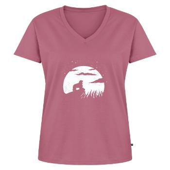 Cavalier King Charles Spaniel - Frauen Premium Bio T-Shirt mit V-Ausschnitt - Mauve - Vorne - AI Model Female 172 dark (172cm)