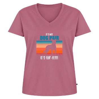 Australian Cattle Dog - Women's Premium Organic V-neck T-shirt - mauve - Front - AI Model Female 172 dark (172cm)