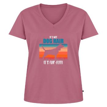 Beagle - Cadeau de chien - T-shirt encolure en V Premium bio Femme - mauve - Devant - AI Model Female 172 dark (172cm)