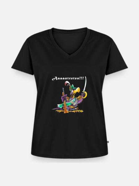 Schützenadler - Frauen Premium Bio T-Shirt mit V-Ausschnitt - Schwarz
