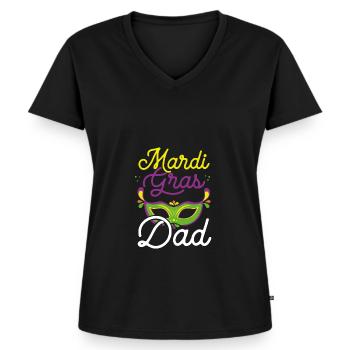 Carnival Papa - Women's Premium Organic V-neck T-shirt - black - Front - AI Model Female 172 light (172cm)
