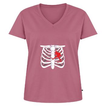 Lung of the diver - Women's Premium Organic V-neck T-shirt - mauve - Front - AI Model Female 172 dark (172cm)