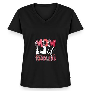 Mother of infants - Women's Premium Organic V-neck T-shirt - black - Front - AI Model Female 172 light (172cm)