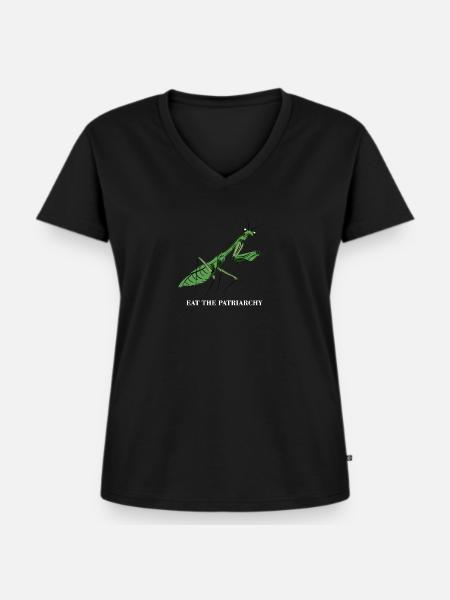 Patriarchy Feminist Feminismus Geschenk - Frauen Premium Bio T-Shirt mit V-Ausschnitt - Schwarz