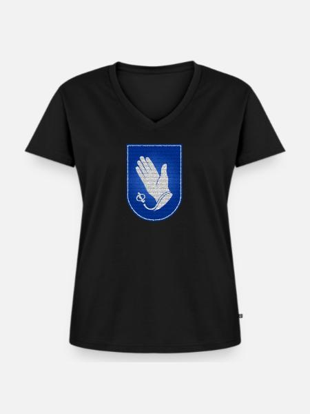 Handschuhsheim Hendesse - Frauen Premium Bio T-Shirt mit V-Ausschnitt - Schwarz