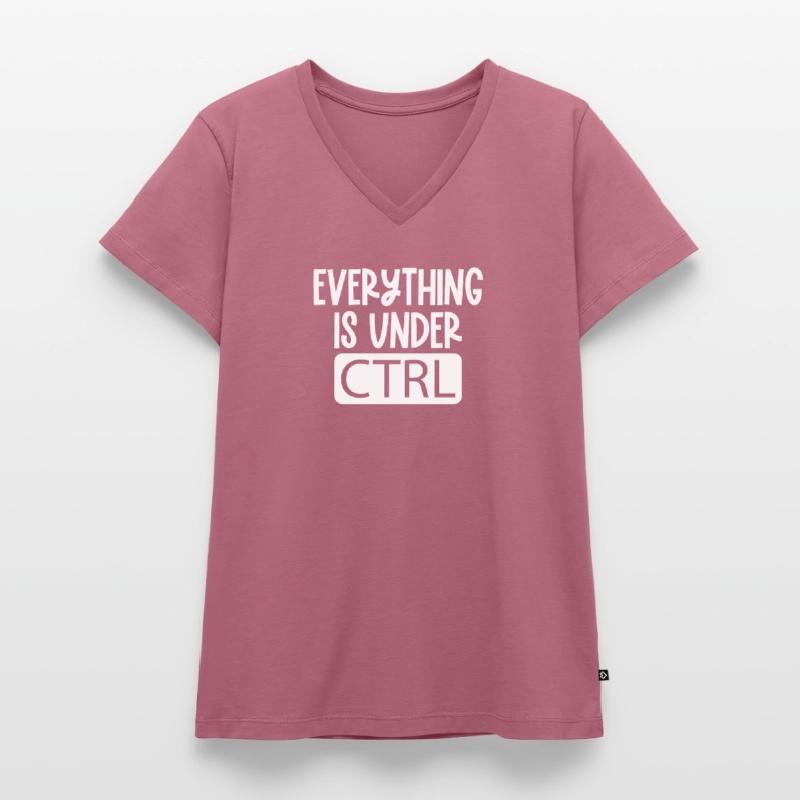 Everything is under ctrl Programming Informatik Frauen Premium Bio T-Shirt mit V-Ausschnitt
