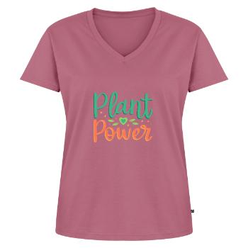 Kraft der Anlagen - Frauen Premium Bio T-Shirt mit V-Ausschnitt - Mauve - Vorne - AI Model Female 172 dark (172cm)