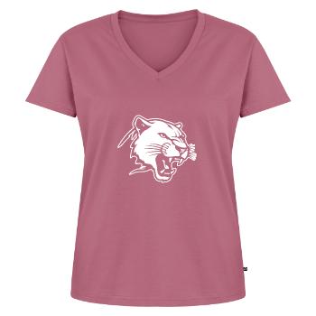 Panther Predator Jungle Wildcat - T-shirt encolure en V Premium bio Femme - mauve - Devant - AI Model Female 172 dark (172cm)