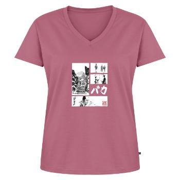 Baka manga for black - Women's Premium Organic V-neck T-shirt - mauve - Front - AI Model Female 172 dark (172cm)