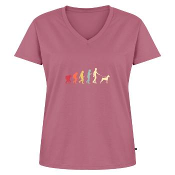 Boxer Hund - Frauen Premium Bio T-Shirt mit V-Ausschnitt - Mauve - Vorne - AI Model Female 172 dark (172cm)