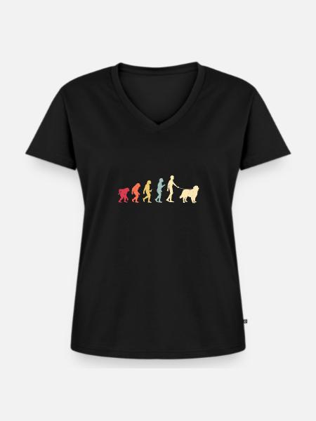 Berner Sennenhund - Frauen Premium Bio T-Shirt mit V-Ausschnitt - Schwarz