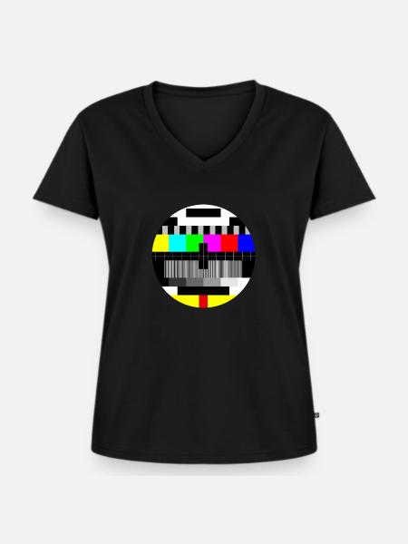 Farbbalken - Farbtestkarte - Frauen Premium Bio T-Shirt mit V-Ausschnitt - Schwarz