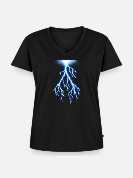 - Erleuchte - Frauen Premium Bio T-Shirt mit V-Ausschnitt - Schwarz