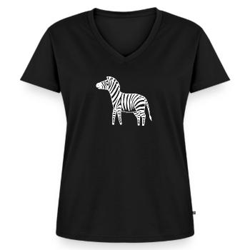 Doppler Effekt Geschenk Welle Physik Physiker - Frauen Premium Bio T-Shirt mit V-Ausschnitt - Schwarz - Vorne - AI Model Female 172 light (172cm)