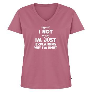 Ingénieur je ne discute pas im juste e... - T-shirt encolure en V Premium bio Femme - mauve - Devant - AI Model Female 172 dark (172cm)