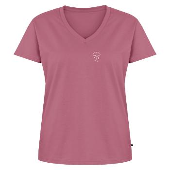 Rain cloud Raindrops Rain Optimist Pessimist - Women's Premium Organic V-neck T-shirt - mauve - Front - AI Model Female 172 dark (172cm)