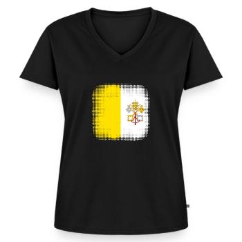 La Cité du Vatican en tant que Cité du Vatican - T-shirt encolure en V Premium bio Femme - noir - Devant - AI Model Female 172 light (172cm)