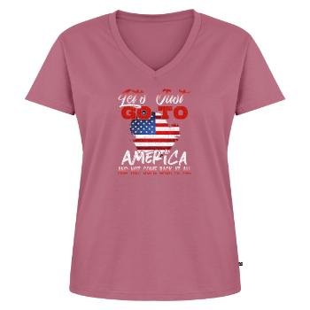 United States - Women's Premium Organic V-neck T-shirt - mauve - Front - AI Model Female 172 dark (172cm)