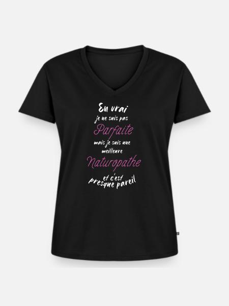 Ich bin der beste Heilpraktiker - Frauen Premium Bio T-Shirt mit V-Ausschnitt - Schwarz