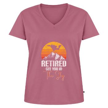 Saut en parachute Vol - T-shirt encolure en V Premium bio Femme - mauve - Devant - AI Model Female 172 dark (172cm)
