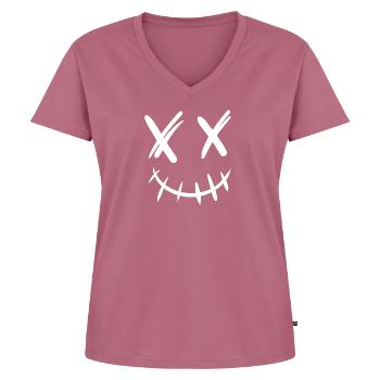 Sourire Smile - T-shirt encolure en V Premium bio Femme - mauve - Devant - AI Model Female 172 dark (172cm)